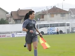 gražių moterų linesman