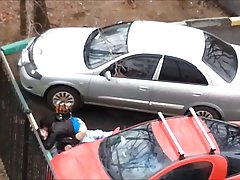 automobilių stovėjimo aikštelėje sekso!